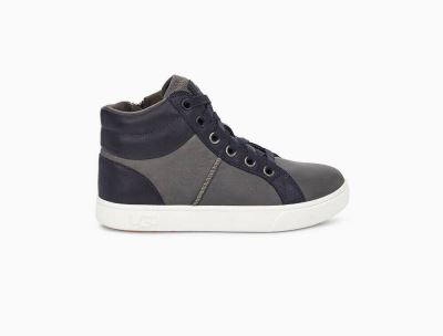 UGG Boscoe Leather Sneakers for Big Kids - Charcoal/Deep Grey India